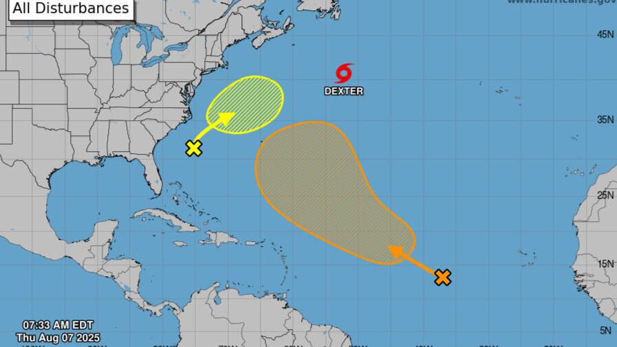 Dexter moving away from US as forecasters track two other Atlantic disturbances